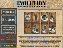 Tablet Screenshot of evolution-miniatures.com